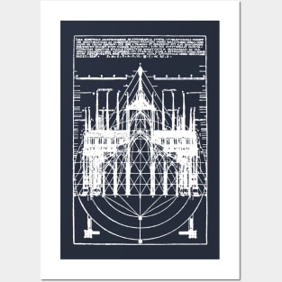 Vitruvius 1511 Architectural Plan of Cathedral Posters and Art